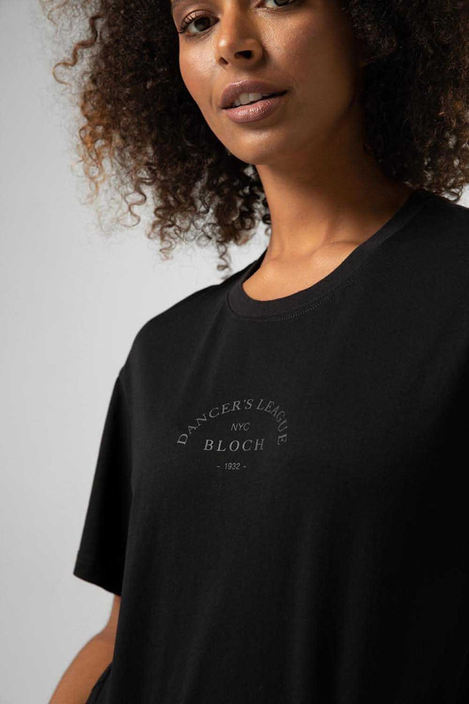 Ladies Tonal Bloch Print Oversized Tee - BLOCH US