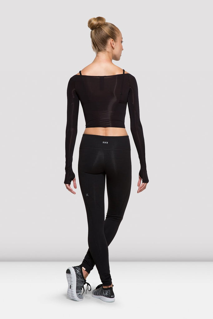 Ladies Bloch Logo Long Sleeve Crop Top - BLOCH US