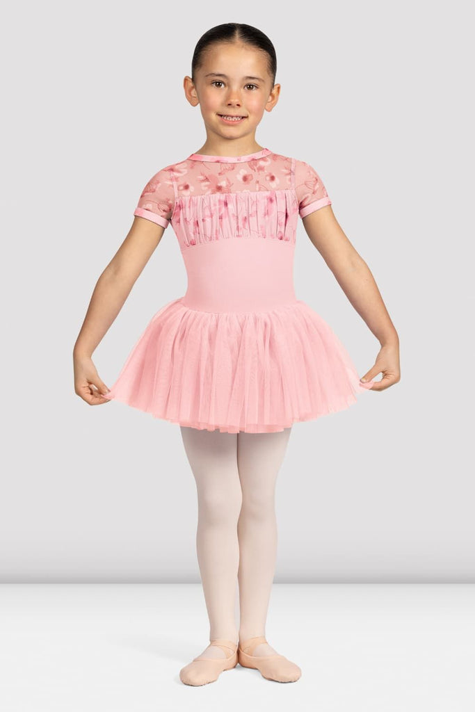 Girls Belle Floral Cap Sleeve Tutu Dress - BLOCH US